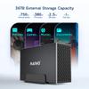 MAIWO Dual Bay Hard Drive RAID Enclosure with Cooling Fan for 2.5/3.5 inch SATA SSD/HDD, 5Gbps USB 3.0 HDD Enclosure, 48TB Capacity, RAID 0/1/JBOD/PM, Aluminum Case view 4