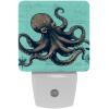 KikandKo Nautical Octopus Night Light for Kids LED Night Light Plug in Wall, Dusk to Dawn Sensor for Nursery Night Light, Children, Room Decor view 1