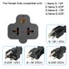 2 Pack NEMA 5/6-15/20R to IEC320 C20 Connector YACSEJAO 4-in-1 16Amp UPS Plug to 5-15R/5-20R/6-15R/6-20R AC Power Converter for PDUs and Network Equipment view 3