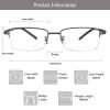 LAMBBAA Accessories Glasses Titanium Frame Glasses Classic Computer Flexible Anti Eyestrain For Men Women view 3