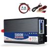 Pure Sine Wave Inverter,12/24/48/60/72V DC To2 20V AC,Car Converter 5000W/6000W Transformer,Car Power Inverter with 1 Ac Outlet,2 Cooling Fans,for Motorhomes,Truck,Emergency,5000W-60V view 1