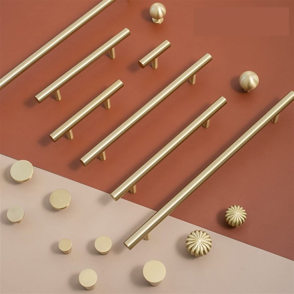 LEIXIUSM Brass D12mm Cabinet Handles Furniture Drawer Pulls Drawer T Bar Kitchen Pulls Furniture Handle Hardware 1Pcs (Color : C-0431-ping)
