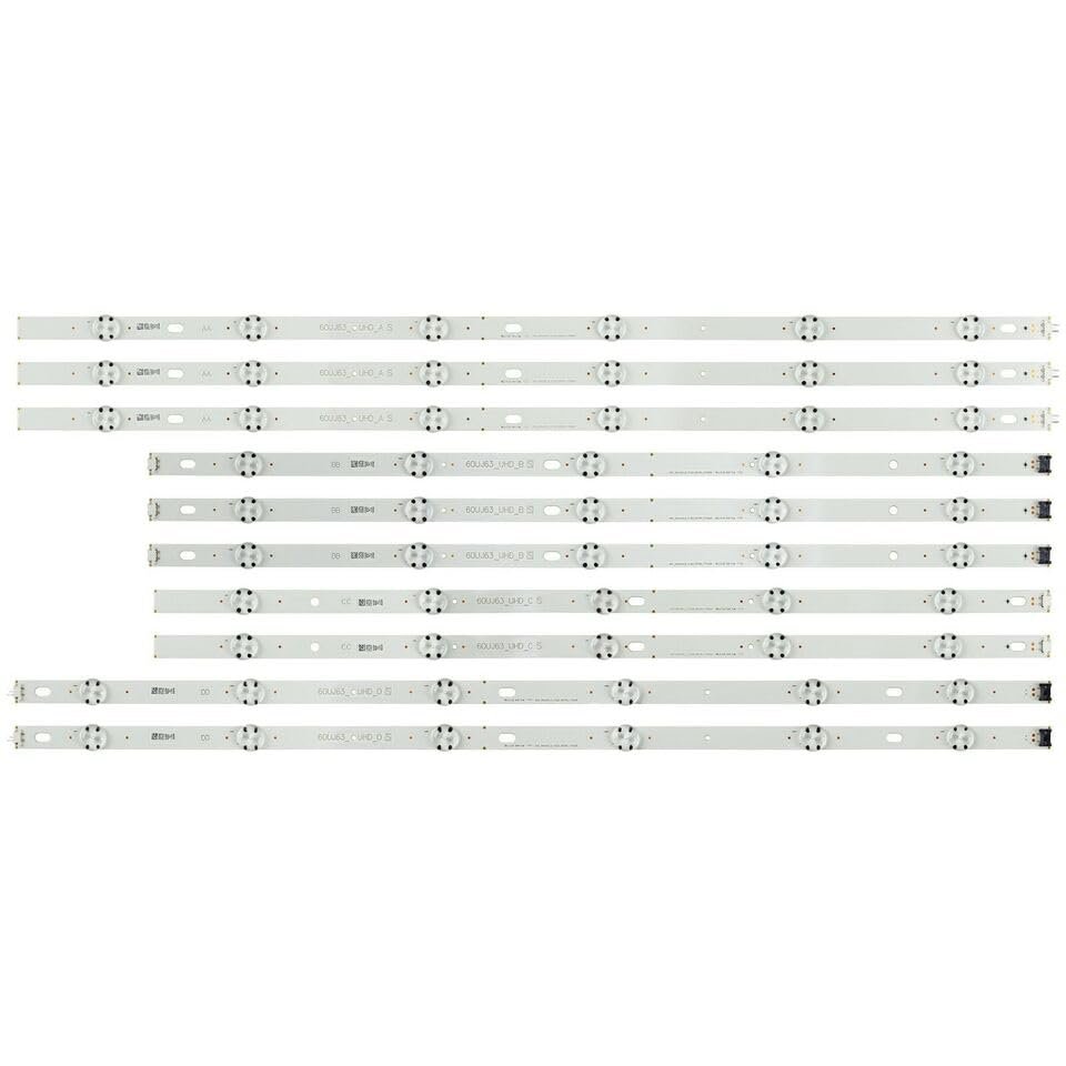 10pcs LED Strips Fit for 60UJ6300 60UJ6050 60UJ6300-UA NC600DGE-AAFX3 60UJ6050-UA