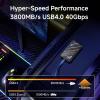 fanxiang External SSD 1TB, Up to 3800MB/s USB 4.0, (Thunderbolt 3/4), External Solid State Drive, Portable SSD Type-C External Hard Drive for iPhone 15/Pro/PC/Laptops/Professionals/Gaming, PS3000 view 2