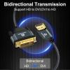 Thsucords 4K HDMI to DVI Cable 3.3FT 2Pack, Gold-Plated & Braided DVI to HDMI Adapter Cable Bi-Directional for Projector, Laptop, TV, PC, DVD Player view 3