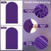 6FT Purple Arch Backdrop Cover - Polyester Fitted Wedding Arch Stand Covers Round Top Chiara Arch Backdrop Cover for Birthday Party Banquet Photo Background Decoration view 3
