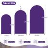6FT Purple Arch Backdrop Cover - Polyester Fitted Wedding Arch Stand Covers Round Top Chiara Arch Backdrop Cover for Birthday Party Banquet Photo Background Decoration view 4