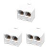 Viodmss 3X 2-Way 6P4C RJ11 Modular Phone Telephone Wall Adapter and Splitter for Landline Telephone view 1