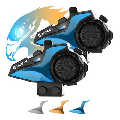 Moman Motorcycle Intercom, 2-Way Intercom Communication Systems(H2E 2 Pack)