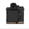 A7R V Case, BMAOLLONGB Handmade Genuine Real Leather Metal Bottom Half Camera Case Bag Cover for Sony Alpha A7R V with Hand Strap (Brown) view 4