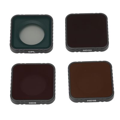 4 in 1 Action Camera Lens Filter Set Optical Glass Anti Fog CPL ND8 16 32 Neutral Density Filter with Storage Box for Ace Pro