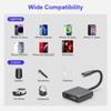 2 in 1 Apple Dongle Headphone Jack and Charger, Lightning to 3.5mm Jack Audio Adapter, iPhone Microphone Adapter for Live-Streaming, Charger Lightning Splitter Dongle for iPhone 14/13/12/11/ iPad/iOS view 2