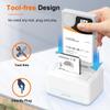 MAIWO 2 Bay Hard Drive Docking Station with Offline Cloning, External Hard Drive Duplicator for 2.5'' 3.5'' SATA SSD HDD with LED Indicator, 48TB Expansion, USB3.0 Connecting, White view 4