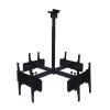 QICBYING 4 Sides TV Ceiling Mount Bracket, Adjustable Tilt & Swivel TV Ceiling Mount, LCD TV 360 Degree Rotating Frame, for 32-65 Inch TVs, Support 4 Screens view 3
