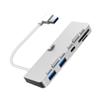 Multifunctional USB Splitter,Aluminum Alloy USB 3.0 Hub Adapter Splitter with SD/TF Card Reader view 1