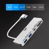 Multifunctional USB Splitter,Aluminum Alloy USB 3.0 Hub Adapter Splitter with SD/TF Card Reader view 4