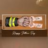 Dad's Team Fist Bump Personalized Acrylic LED Night Light, Custom Dad Night Light, Father's Day Christmas Birthday Gifts for Daddy, Papa, Grandpa, Husband, Fist Bump Night Light, Fathers Day Decor /2 view 1