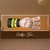 Dad's Team Fist Bump Personalized Acrylic LED Night Light, Custom Dad Night Light, Father's Day Christmas Birthday Gifts for Daddy, Papa, Grandpa, Husband, Fist Bump Night Light, Fathers Day Decor /2 view 3