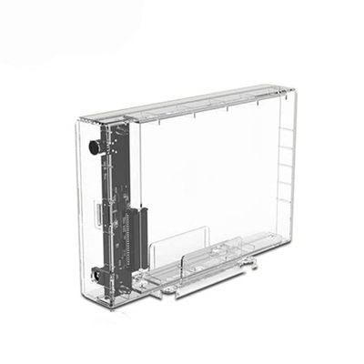 Transparent 3.5' HDD Enclosure for 2.5/3.5'' SSD HDD Box Hard Disk Case SATA to USB3.0 HDD Docking Station Support 16TB