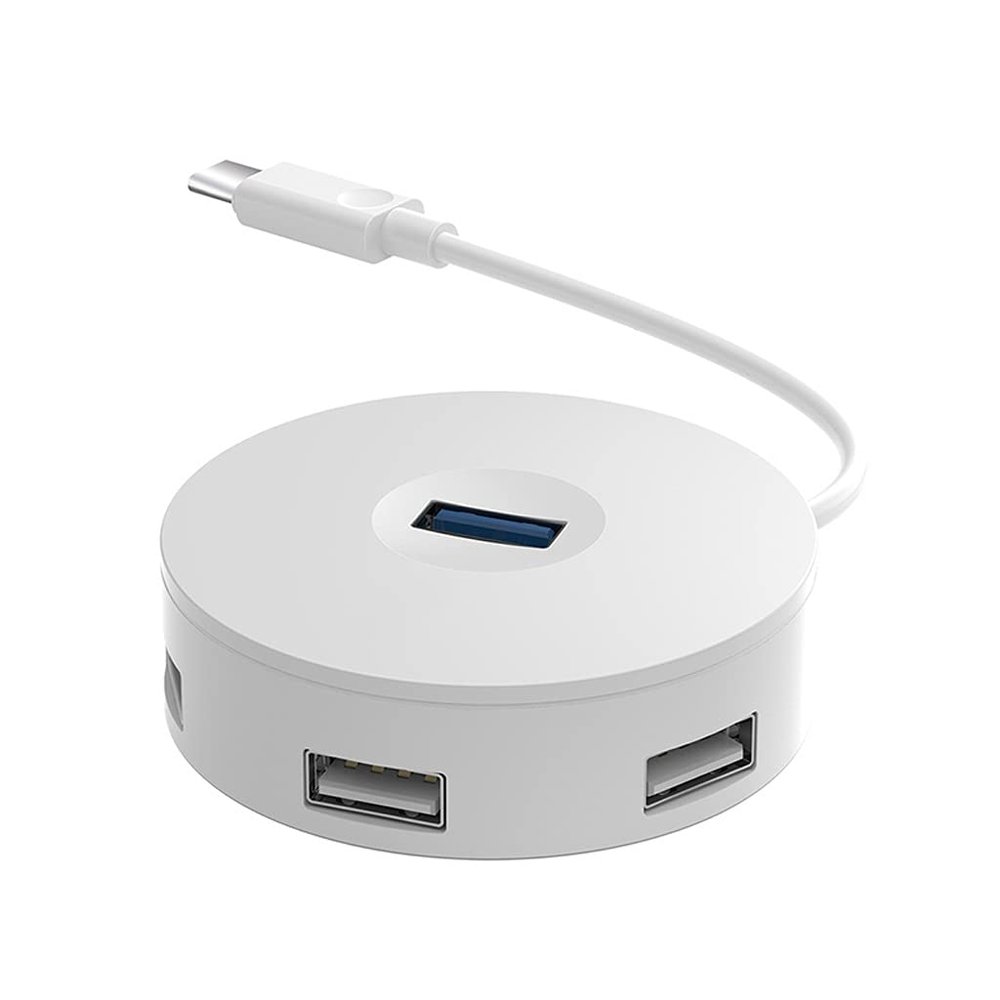 USB HUB USB 3.0 USB 2.0 USB C HUB HUB 4 Port Computer Accessories USB Adapter (Color : White)