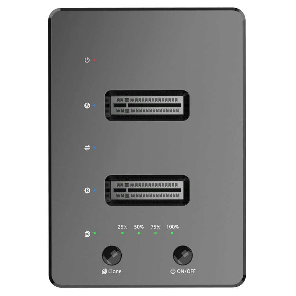 Type C to USB 3.0 M.2 SATA NGFF SSD Hard Disk Drive Docking Station Dual Bay External Offline Clone Adapter