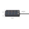 USB 3.0 Hub Splitter 4 Port High Speed Individual On/Off Switch AC Power Adapter for Laptop PC view 2