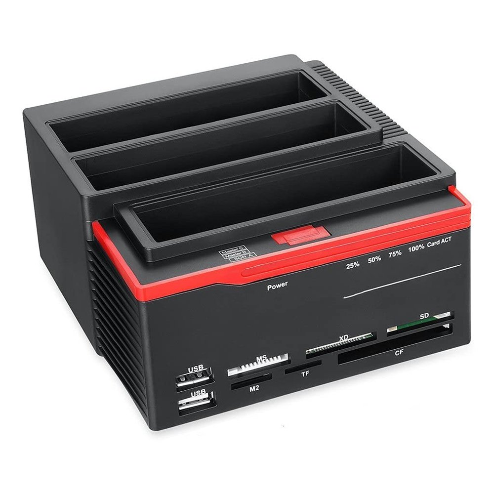 2.5"/3.5" USB 3.0 to 2 SATA 1 IDE Port External HDD Hard Drive Disk Docking Station Card Reader USB3.0 Hub OTB/OTC