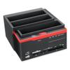 2.5"/3.5" USB 3.0 to 2 SATA 1 IDE Port External HDD Hard Drive Disk Docking Station Card Reader USB3.0 Hub OTB/OTC view 1
