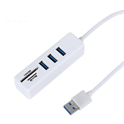 USB Hub 3.0 Multi USB 3.0 Hub USB Splitter High Speed TF SD Card Reader All in One for PC Computer Accessories (Color : B)