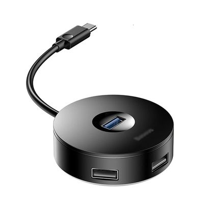 USB HUB & USB C HUB to Multi USB3.0 USB 3.0 Splitter for MacBook Pro Air Laptop Computer 4 Port Multiple USB Type C HUB (Color : Black-Type-C)