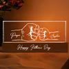 Dad's Team Fist Bump Personalized Acrylic LED Night Light, Custom Dad Night Light, Father's Day Christmas Birthday Gifts for Daddy, Papa, Grandpa, Husband, Fist Bump Night Light, Fathers Day Decor /3 view 1