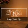 Dad's Team Fist Bump Personalized Acrylic LED Night Light, Custom Dad Night Light, Father's Day Christmas Birthday Gifts for Daddy, Papa, Grandpa, Husband, Fist Bump Night Light, Fathers Day Decor /3 view 2