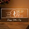 Dad's Team Fist Bump Personalized Acrylic LED Night Light, Custom Dad Night Light, Father's Day Christmas Birthday Gifts for Daddy, Papa, Grandpa, Husband, Fist Bump Night Light, Fathers Day Decor /3 view 4