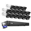 ANNKE PoE Security Camera System, 16CH 12MP NVR, 16X 4K Wired Bullet IP Cameras with Smart Dual Light Color Night Vision, Built-in Mic, AI Human/Vehicle Detection, 2TB HDD Included, Work with Alexa view 1