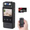 LAIFUCAM Small Body Camera with Audio and Video Recording 1080P 64G Small Wearable Body Cam with 5-12 hrs Battery Life, 1.3Screen, 180 Rotating for Personal Civilians Use (2025 Black) view 1