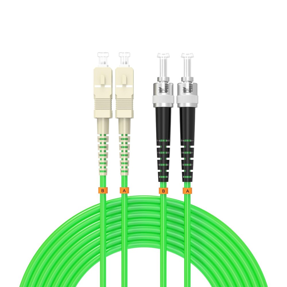 Buacoz om5 SC to ST Fiber Patch Cable,7.5Meters/24.6ft 10GB/40GB/100GB Gigabit Multimode Duplex Jumper 50/125m LSZH Fiber Optic Cord