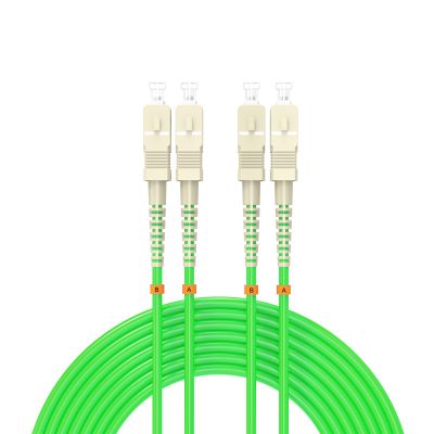 Buacoz 60Meters/196ft OM5 SC to SC Fiber Patch Cable 40Gb/100GBGigabit Multimode Jumper Duplex 50/125m UPC MMF LSZH Fiber Optic Cords