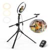 UBeesize 12" Ring Light with Overhead Phone Mount, Selfie Light with Stand,62" Tripod for iPhone with Light and Phone Holder for Video Recording,Cooking,Photography,Live Streaming,Tiktok,YouTube view 1