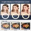 UBeesize 12" Ring Light with Overhead Phone Mount, Selfie Light with Stand,62" Tripod for iPhone with Light and Phone Holder for Video Recording,Cooking,Photography,Live Streaming,Tiktok,YouTube view 4