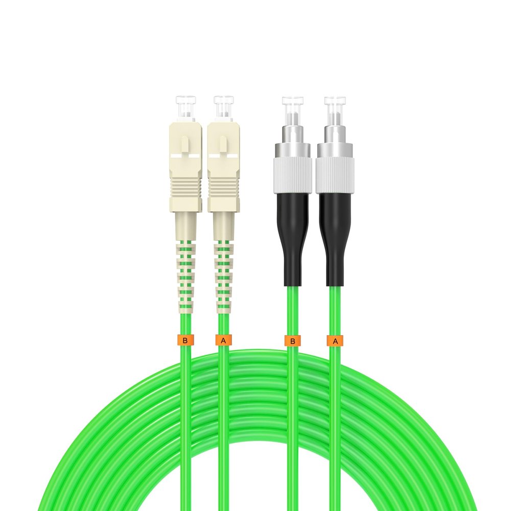 Buacoz om5 sc to fc Fiber Patch Cable 2Meters/6.5ft 40Gb/100GB/Gigabit multimode Duplex Jumper UPC MMF 50/125m LSZH Fiber Optic Cord