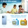 CatXQ Instant Film Cameras for Kids, HD Dual Lens Kids Video Cameras Instant with Print Film & 32GB SD Card,Portable Selfie Camera for 3-12 Year Old,Christams Birthday Gifts for Girls Boys - Blue view 4