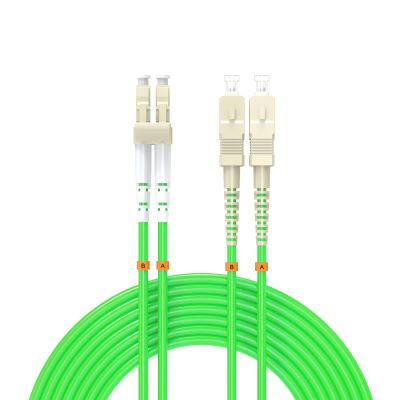 Buacoz LC to SC UPC Fiber Patch Cable OM5 1.5Meters/4.9ft 40Gb/100GB/Gigabit multimode Duplex Jumper MMF 50/125m LSZH Fiber Optic Cord