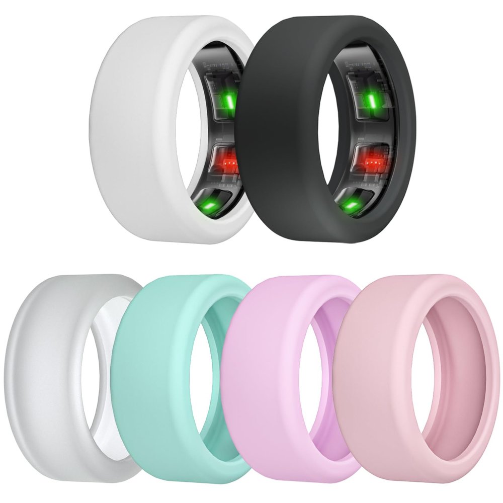 4/6 Pack Ring Cover for RingConn Gen 2/1, Elastic Silicone Ring Protector for RingConn Gen 2 Air Working Out Accessories Men Women