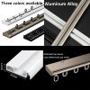 Aluminum Curtain Track, Ceiling Mount, Curtain Rail System, Windows and Room Divider Ceiling Track Set, Ultra-thin Curtain Track, Invisible Inner Casement Floating Window Curtain Rod ( Color : Black , view 2