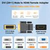 DVI to HDMI Adapter, DVI-D Male to HDMI Female Adapter 1080P Bidirectional Conversion for PC, Laptop, Monitor, TV, Projector, Game Console and More view 2
