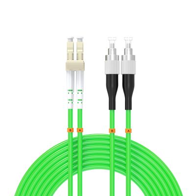 Buacoz lc to fc Fiber Patch Cable om3 10GB/Gigabit Multimode Duplex Jumper MMF 50/125m LSZH Fiber Optic Cord,8Meters/26.2ft,Green