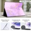 Case for 6.8" Kindle Paperwhite (11th Generation-2021/2023/2024), Slim PU Leather Adjustable Stand Smart Kindle Cover, with Auto Wake/Sleep for Kindle Paperwhite Signature Edition, Purple Marble view 3