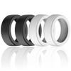 LevyPan Silicone Protector Compatible With Oura Gen 3 and All Smart Rings, Elastic Cover for Men and Women (Black*2+White*2, S(6/7/8)) view 1