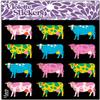 Space Cows Stickers by Violette Stickers, White view 1