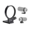 ANGGREK Lens Tripod Mount Ring, Aluminum Alloy, Anti Slip, Quick Release Lens Collar Replacement with 1/4 3/8 Inch Screw Hole, for RF 100-400mm F5.6-8 IS USM Lens Collar Support view 2
